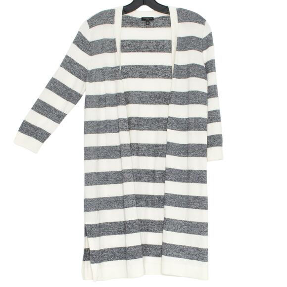 Talbots Sweaters - Talbots Cardigan Sweater Duster Coastal Grandma Cottage 3/4 Sleeve Stripe MP